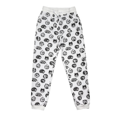 Curled Cat White French Terry Set Apparel Monmon Cats 