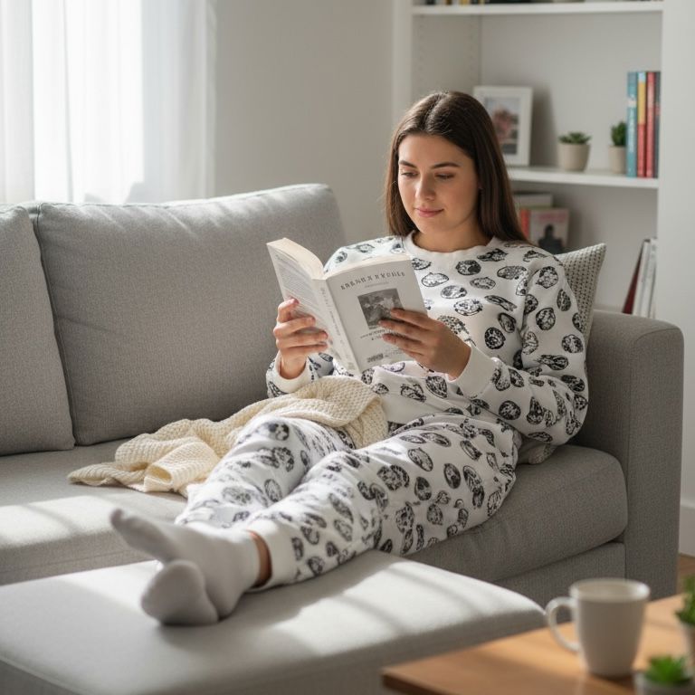 Curled Cat White French Terry Set Apparel Monmon Cats 