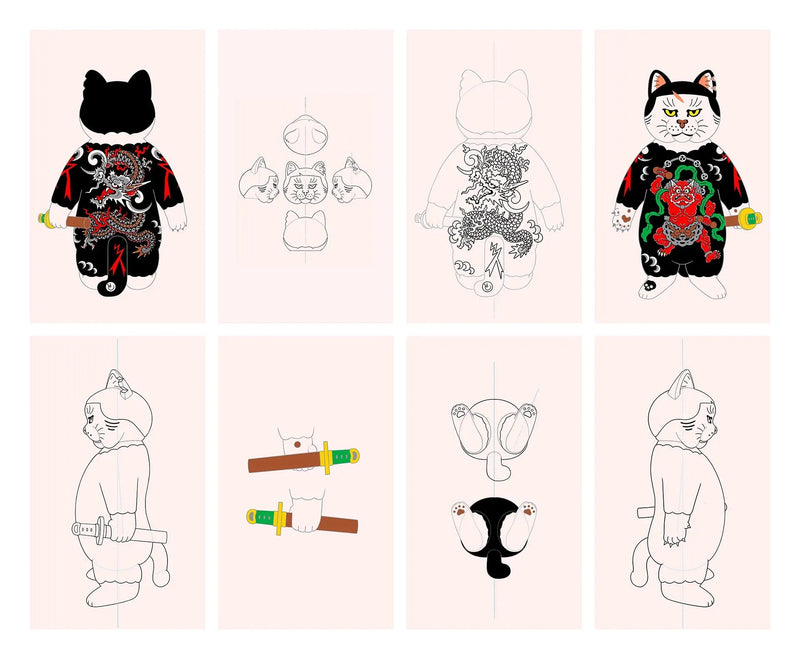 Donburi Toy + Signed Print Bundle Accessories Monmon Cats 