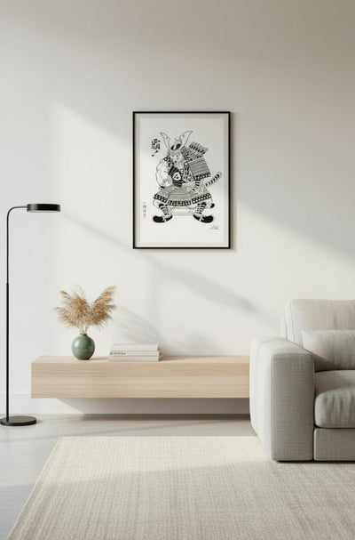 Ghost Warrior Print Print Monmon Cats 