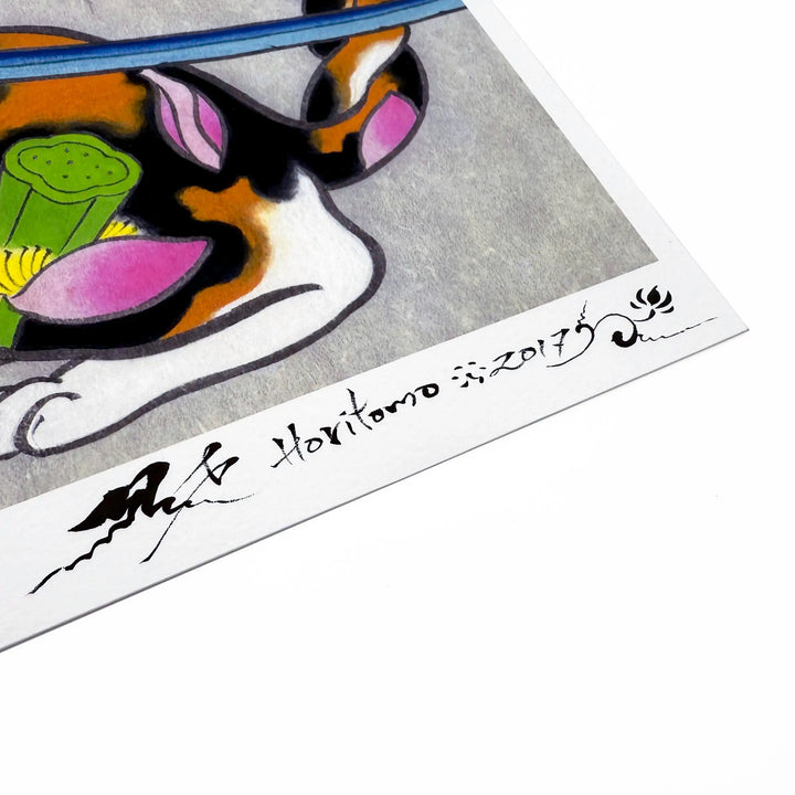 Lotus Neka Mata Signed Print – Monmon Cats