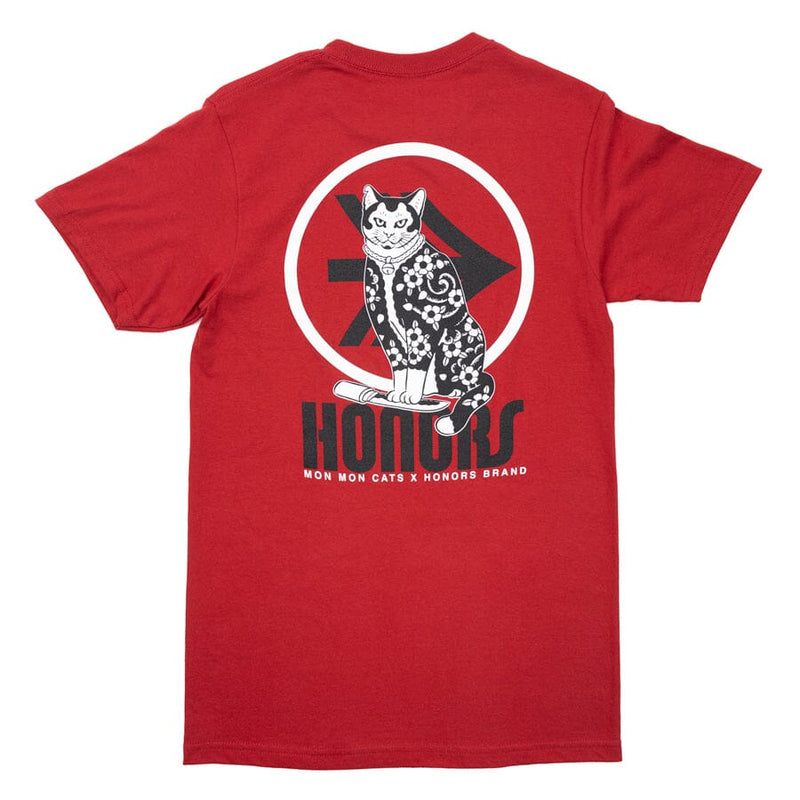 MMC X HONORS Knife Cat Tee Apparel Monmon Cats Red Small 