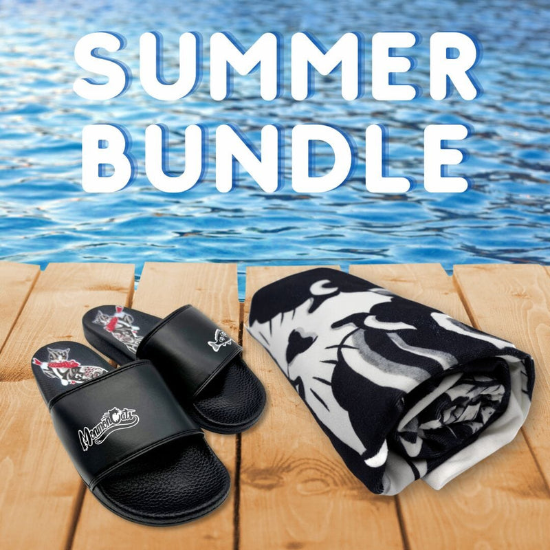 Summer Fun Bundle Slides + Towel Apparel Monmon Cats 
