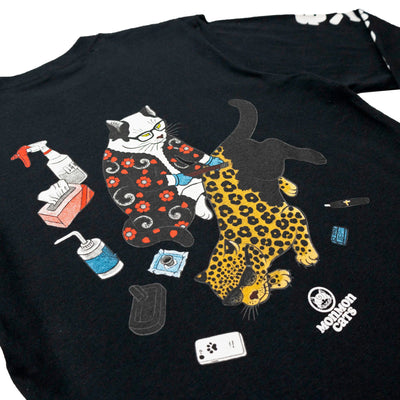 Tebori 2010s Long Sleeve Tee Apparel Monmon Cats 