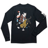 Tebori 2010s Long Sleeve Tee Apparel Monmon Cats Black Small 