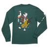 Tebori 2010s Long Sleeve Tee Apparel Monmon Cats Green Small 