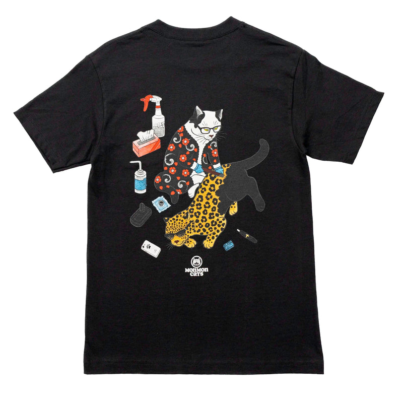 Tebori 2010s Tee Apparel Monmon Cats Black Small 
