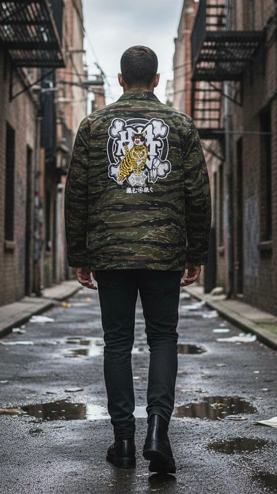 Tiger Skull BDU Jacket Apparel Monmon Cats 