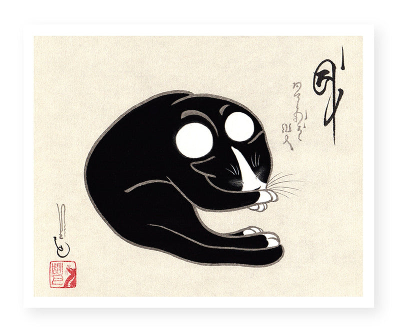 Black Skull Print Print Monmon Cats 
