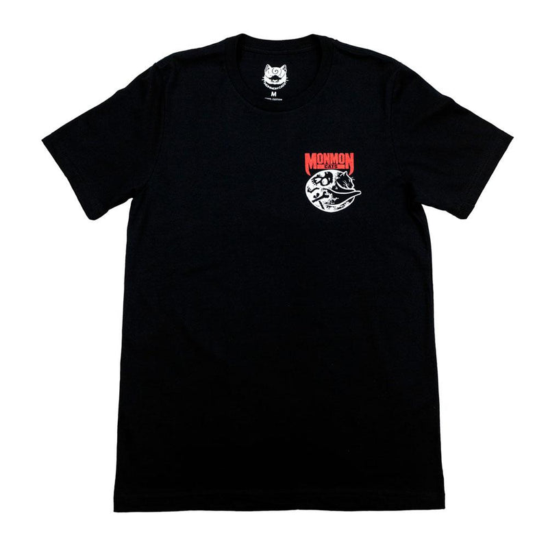 Bone Cat Tee - Black Apparel Monmon Cats 