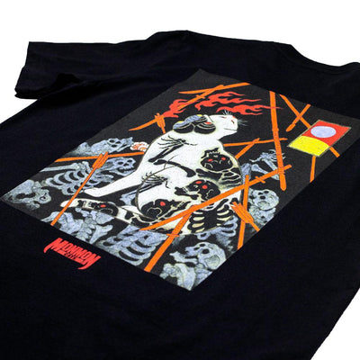 Bone Cat Tee - Black Apparel Monmon Cats 