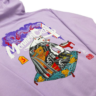Boss Cat Hoodie - Lavender Apparel Monmon Cats 