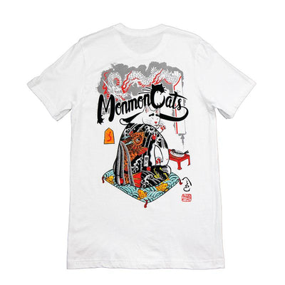 Boss Cat Tee - White Apparel Monmon Cats 