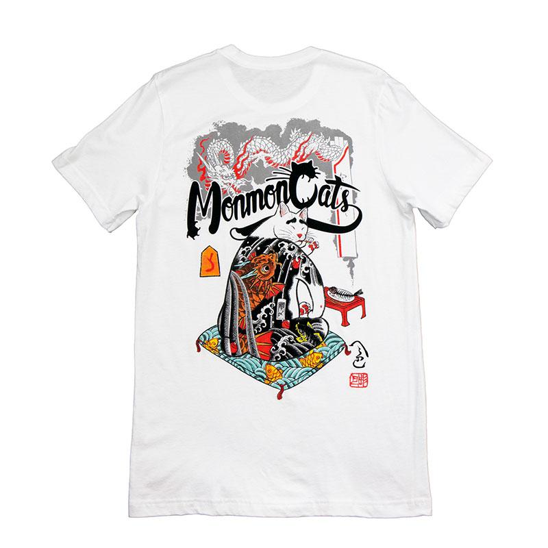 Boss Cat Tee - White Apparel Monmon Cats 