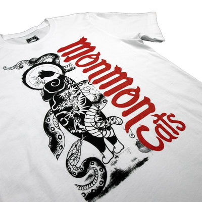 Copper Dragon Tee - White Apparel Monmon Cats 