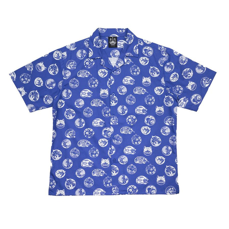 Curled Cat Vacation Shirt Apparel Monmon Cats Blue Small 