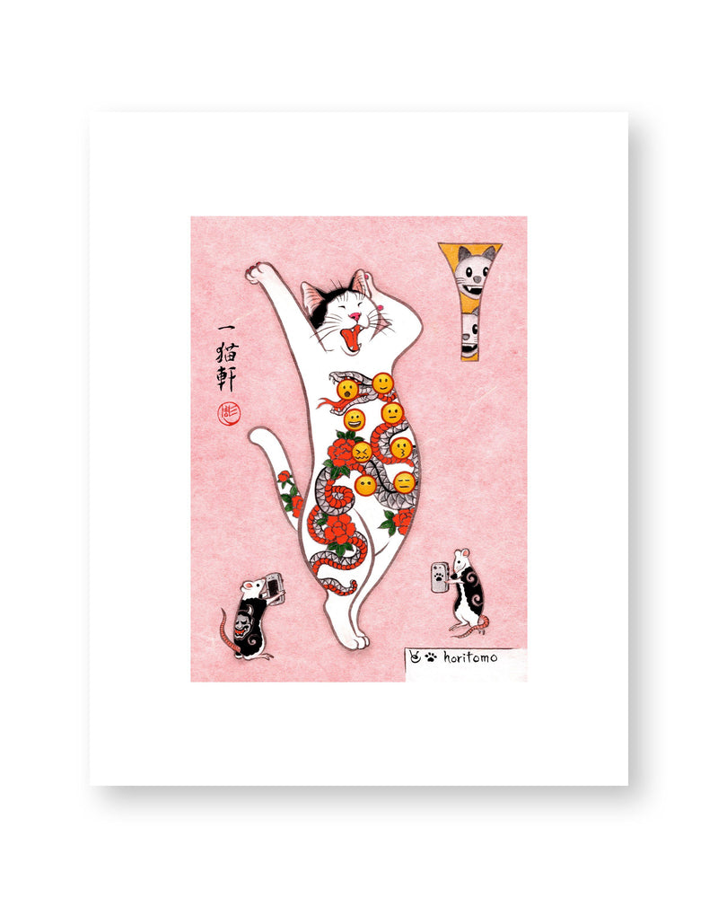 Emoji Cat Print Print Monmon Cats 8 x 10 