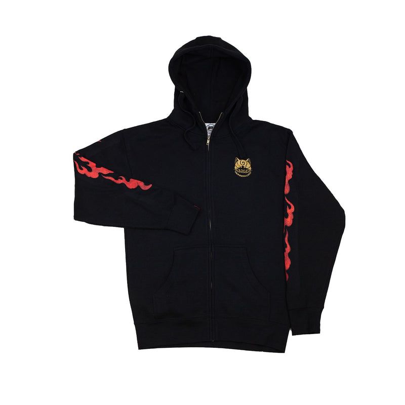 Fire n Bones Zip Up Hoodie Apparel Monmon Cats 