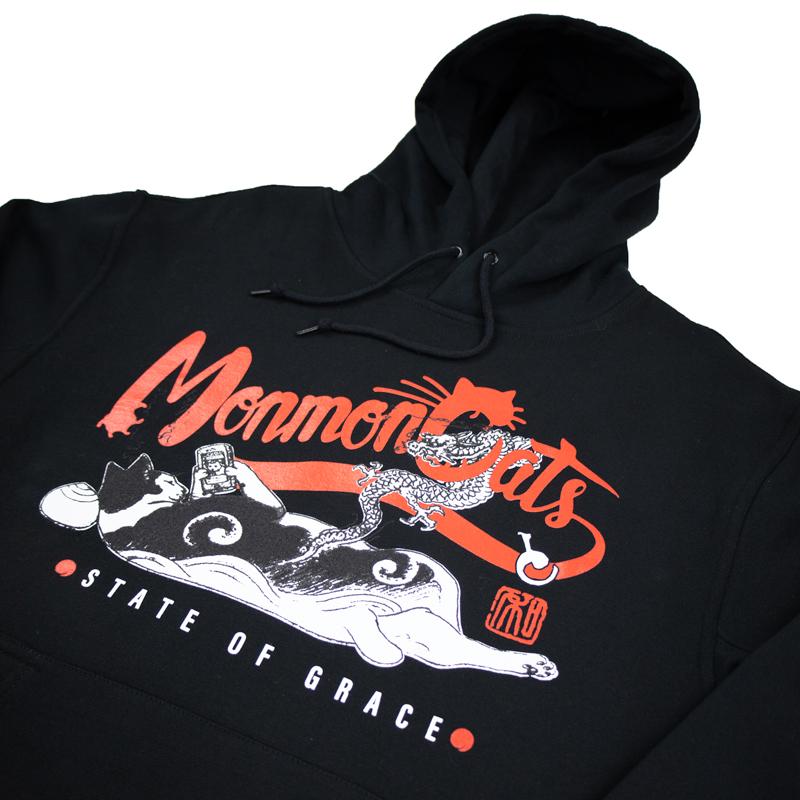 Keitai Cat Hoodie - Black Apparel Monmon Cats 