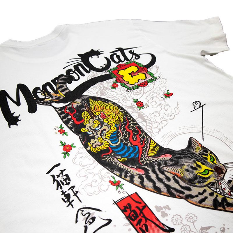 Kirin Cat Tee - White Apparel Monmon Cats 