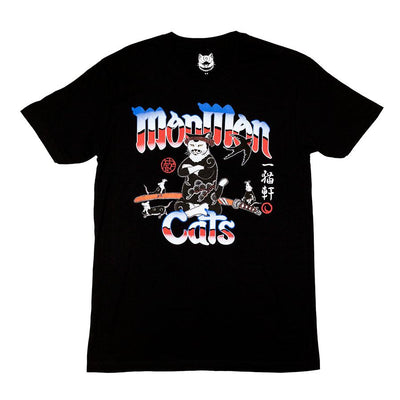 Matsu Tee - Black Apparel Monmon Cats 