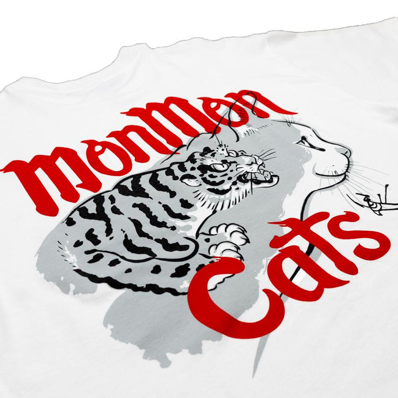 Monmon Tiger Claw Tee - White Apparel Monmon Cats 