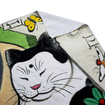 Nirvana Cat Throw Towel Home Goods Monmon Cats 