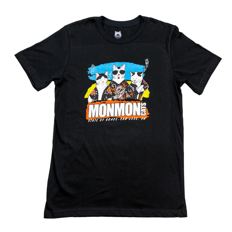 Nyaa Gang Tee - Black Apparel Monmon Cats 