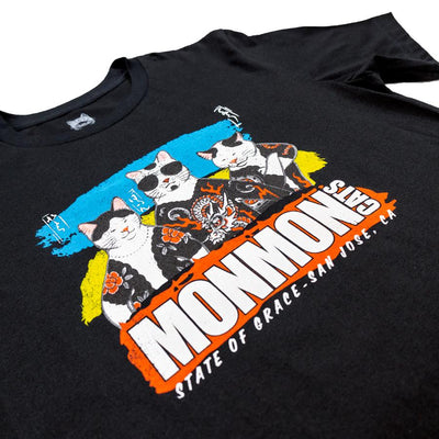 Nyaa Gang Tee - Black Apparel Monmon Cats 