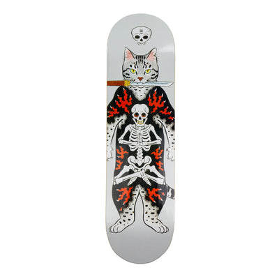 Skeleton Cat Deck Skate Monmon Cats 8.5” 
