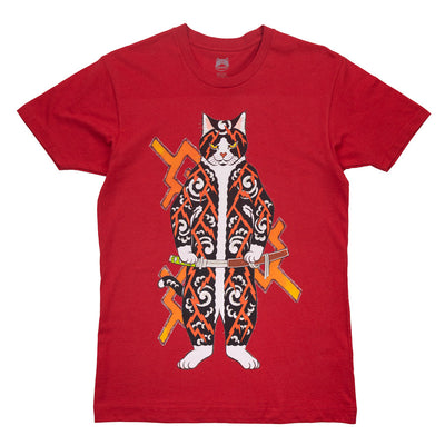 Standing Cat Tee Apparel Monmon Cats Red Small 