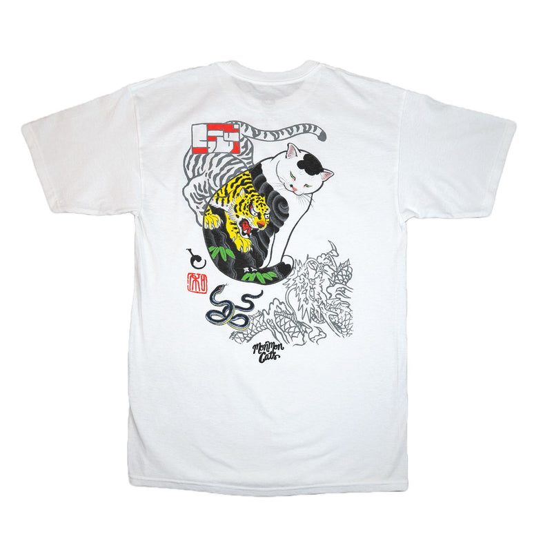 Tiger Ghost Tee White Apparel Monmon Cats 