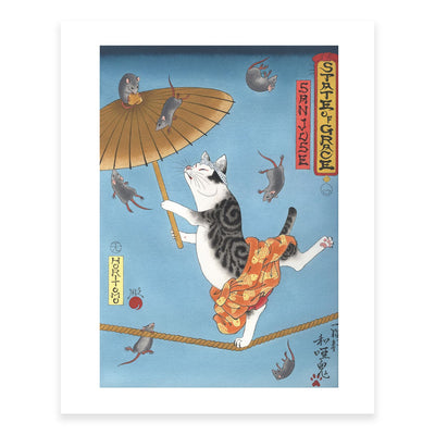 Trapeze Cat Print Print Monmon Cats 