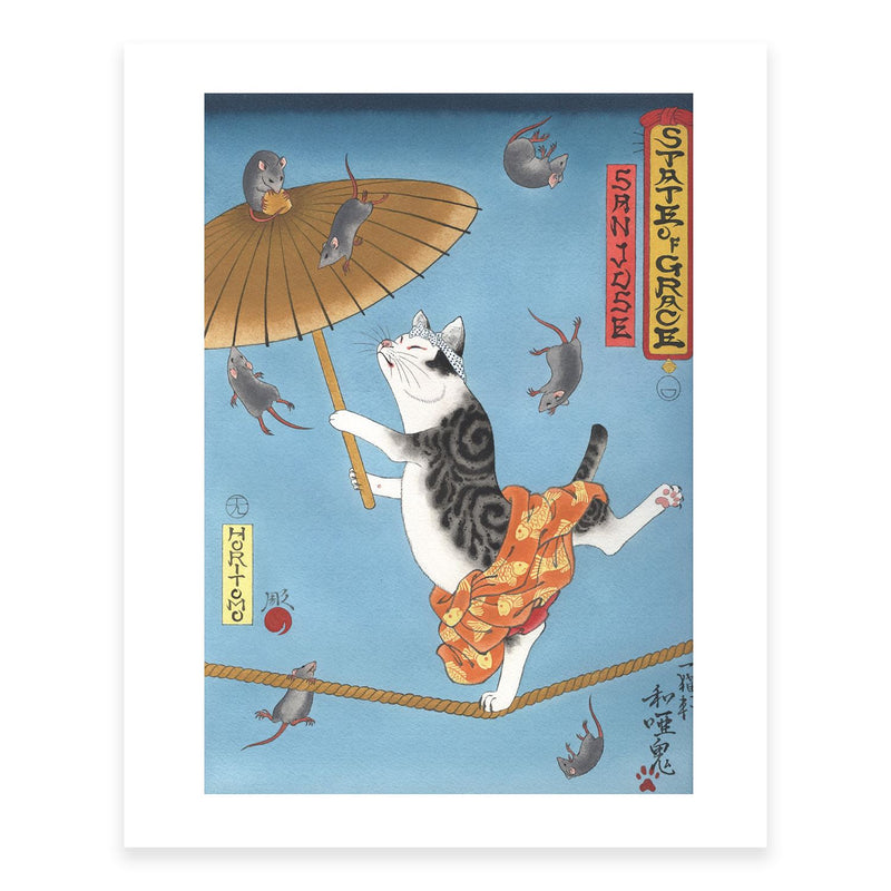 Trapeze Cat Print Print Monmon Cats 