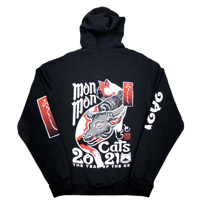 Year of the Ox Hoodie - Black Apparel Monmon Cats 